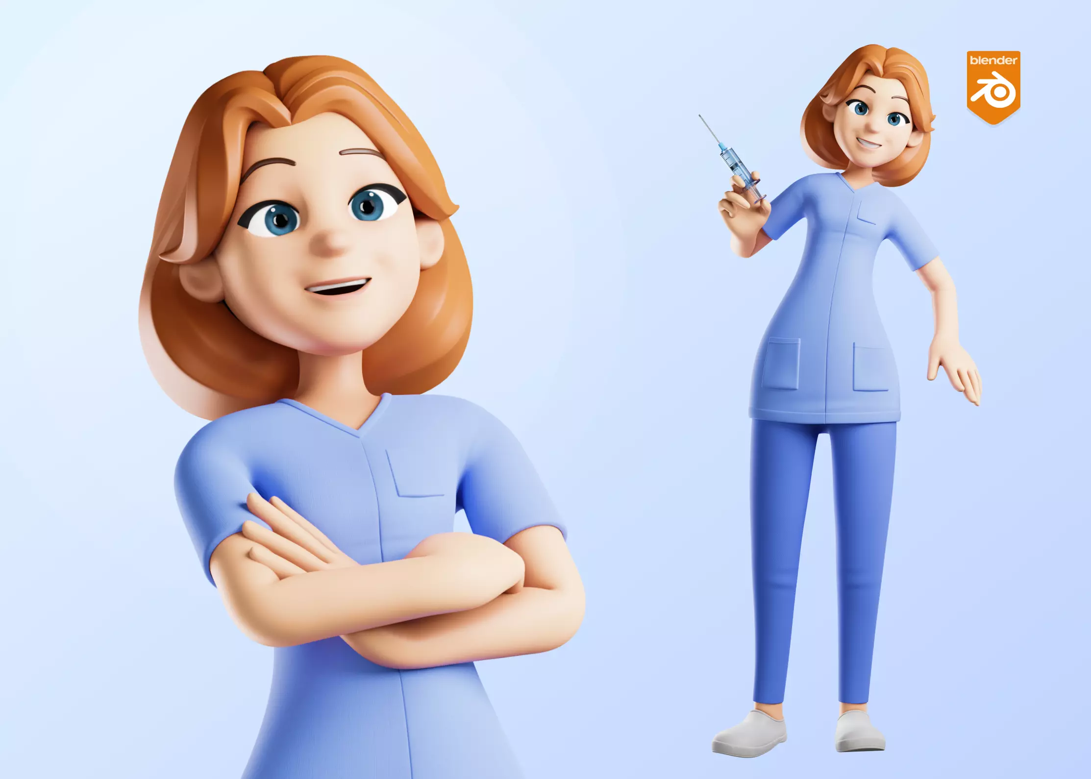 Cartoon Nurse Woman